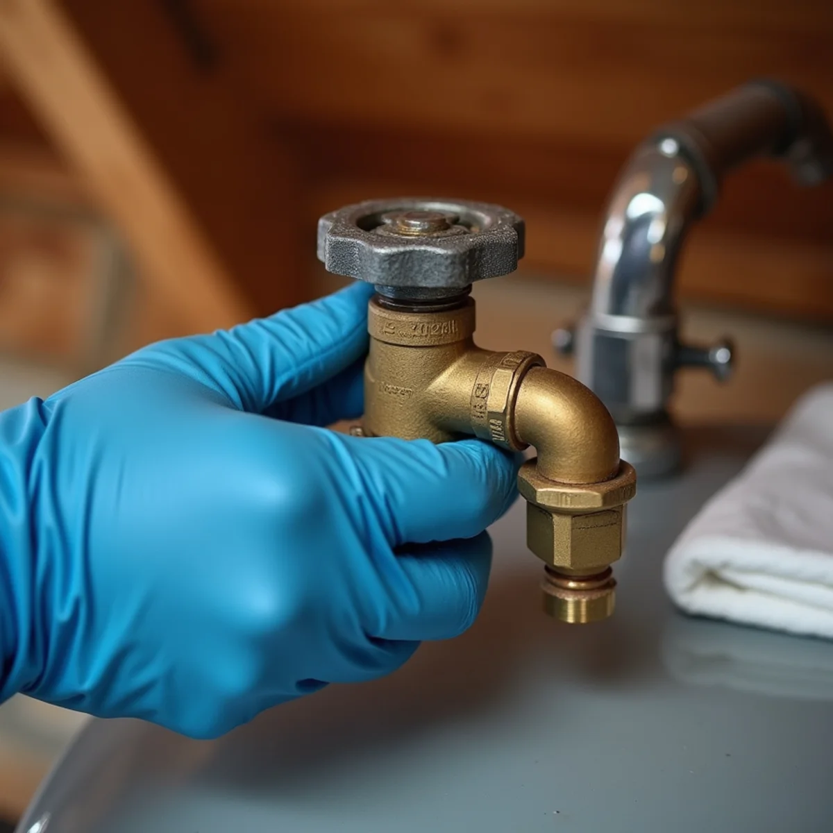 Shutting off cold water inlet valve on top of attic water heater tank