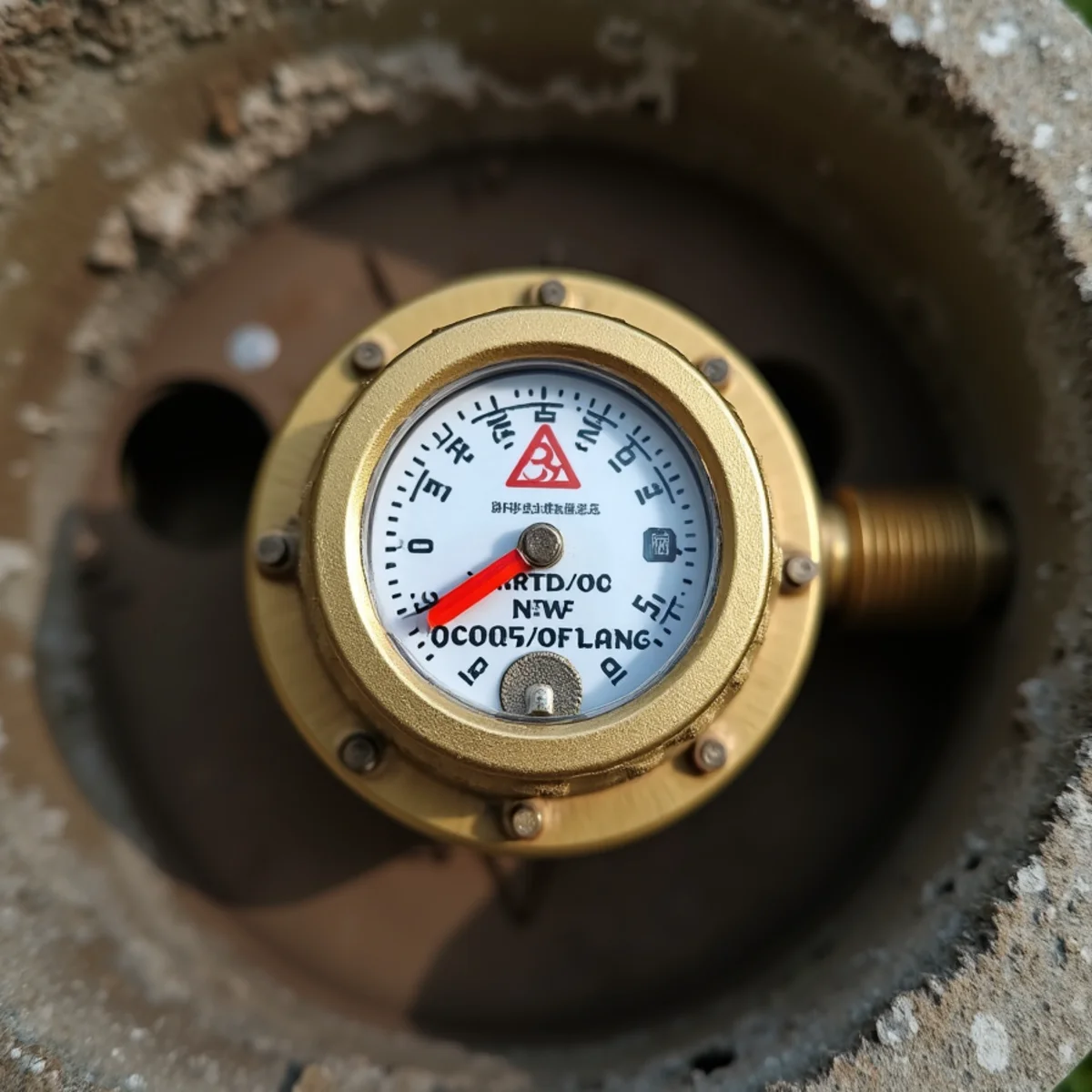 Acoustic listening wand detecting running water sound under concrete slab
