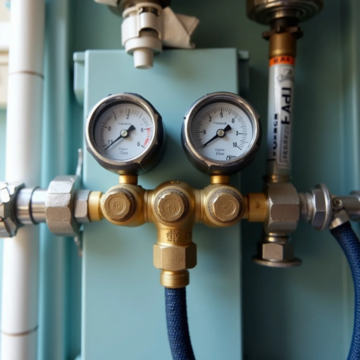 Plumbing technician installing high-efficiency tankless water heaters in Southlake home