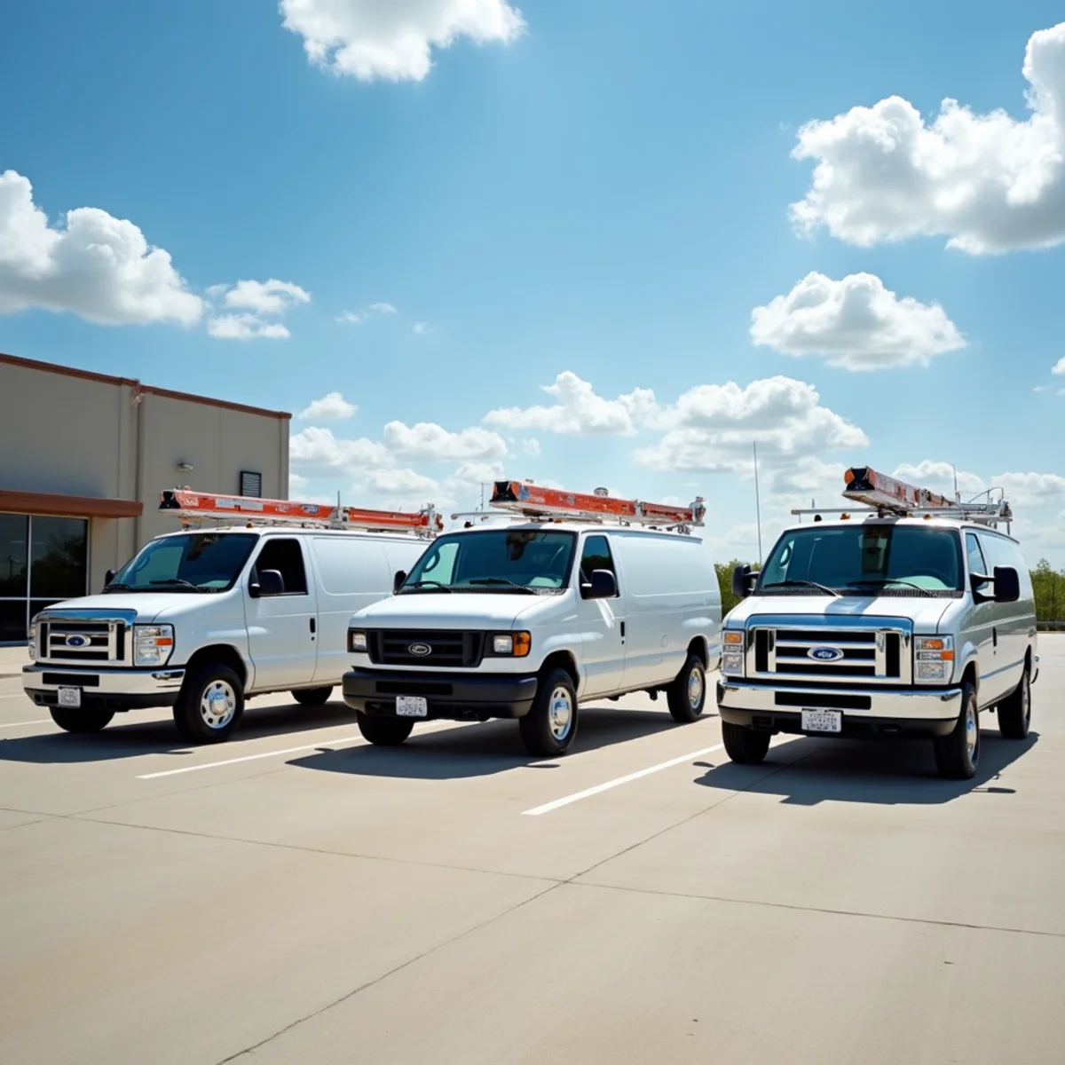 Lewisville Rapid Plumbers fleet vehicles traveling across North Texas service area